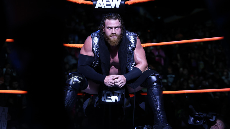 AEW's Buddy Matthews readies himself in the corner of the ring during the October 30, 2024 edition of 