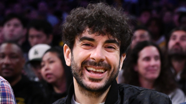 Tony Khan attends a basketball game between the Los Angeles Lakers and the San Antonio Spurs at Crypto.com Arena on March 17, 2025 in Los Angeles, California. NOTE TO USER: User expressly acknowledges and agrees that, by downloading and or using this photograph, User is consenting to the terms and conditions of the Getty Images License Agreement.