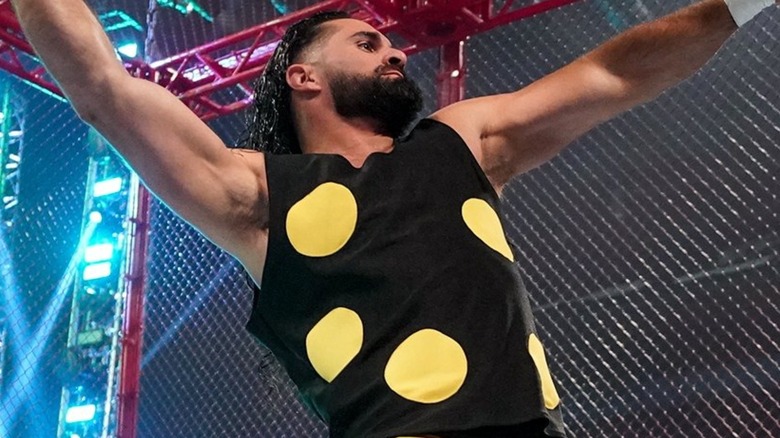 Seth Rollins wearing Dusty Rhodes polka dots