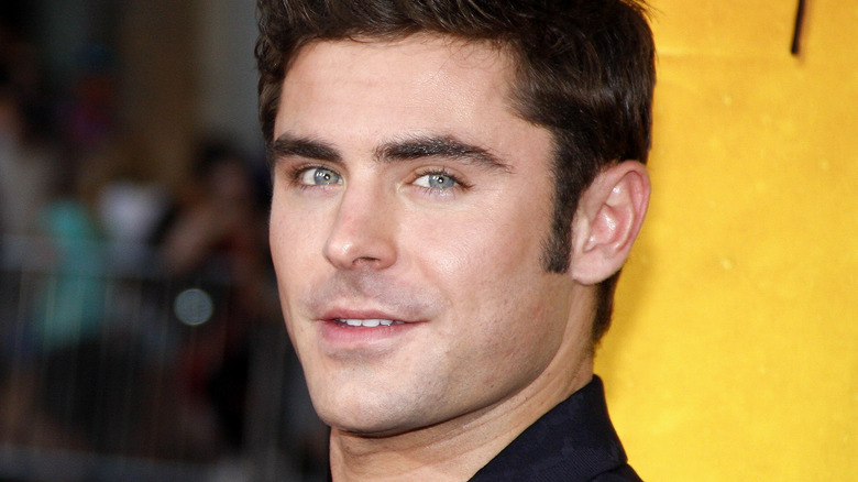 Zac Efron with a smirk on his face