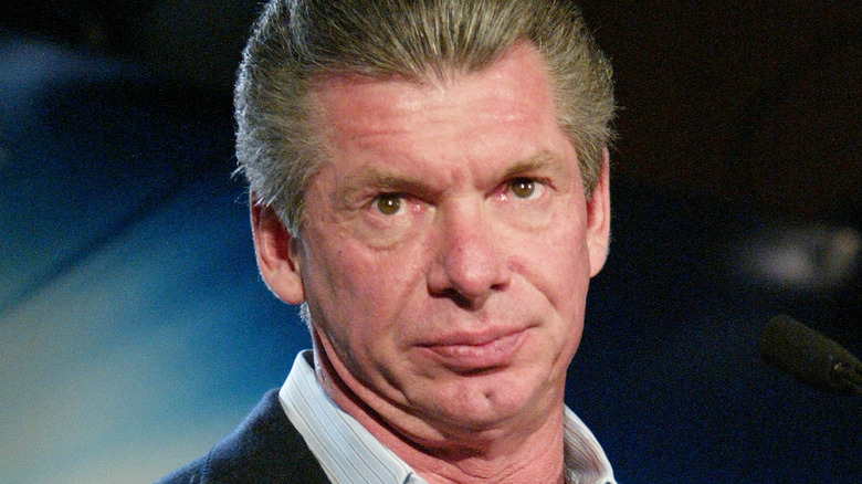 Vince McMahon looking up