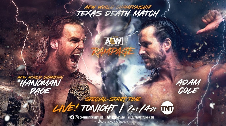 B/R Wrestling on X: AND STILL. 🐎 Hangman Page defeats Adam Cole for the  AEW Championship #AEWRevolution  / X