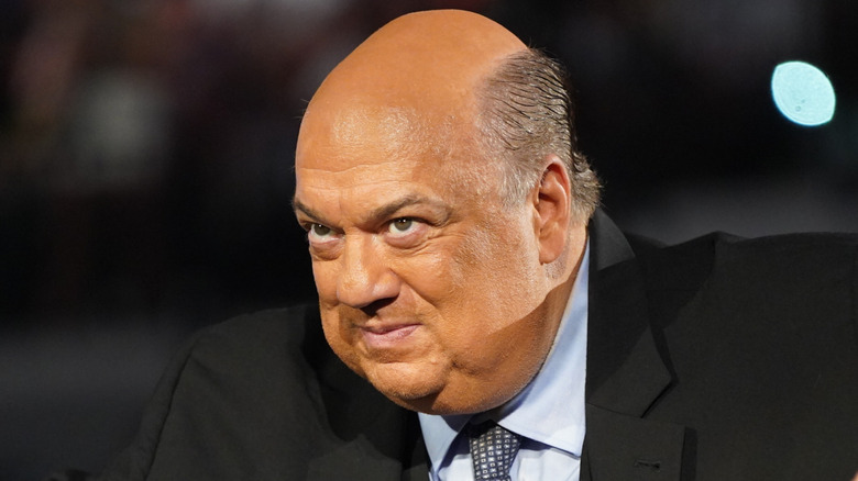 Paul Heyman smiling on WWE TV