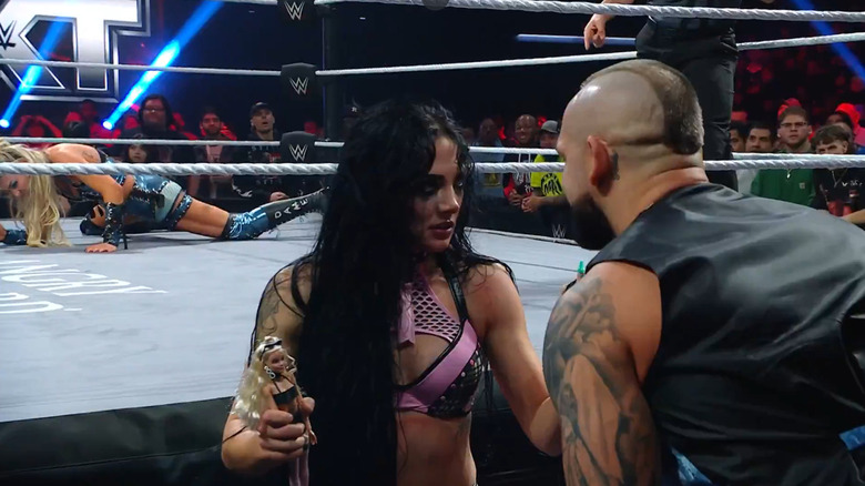 Shawn Spears distracts Tatum Paxley from her match