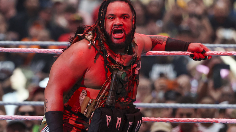 Jacob Fatu makes his entrance at WWE WrestleMania 42