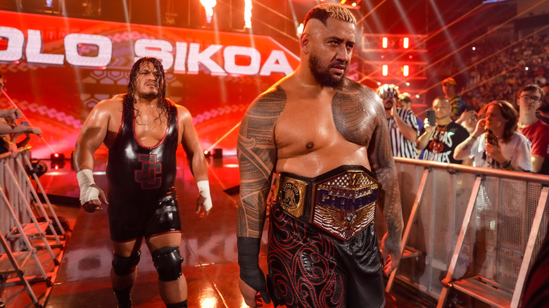 Solo Sikoa makes his entrance with JC Mateo