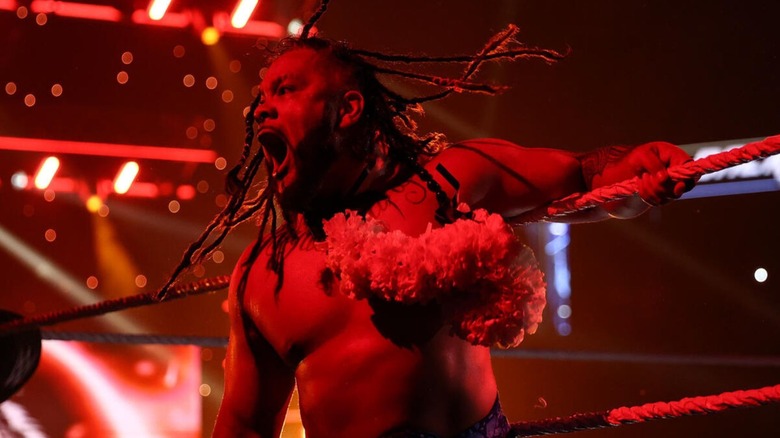 Jacob Fatu makes his entrance ahead of his WWE Backlash 2026 match against Roman Reigns.