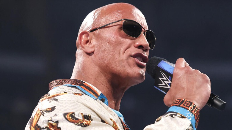 The Rock during a promo segment on the March 1st 2024 episode of "SmackDown."