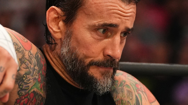 A closeup of CM Punk