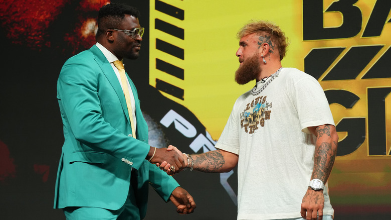 Francis Ngannou and Jake Paul