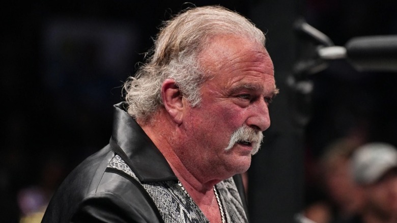 Jake Roberts watches a match