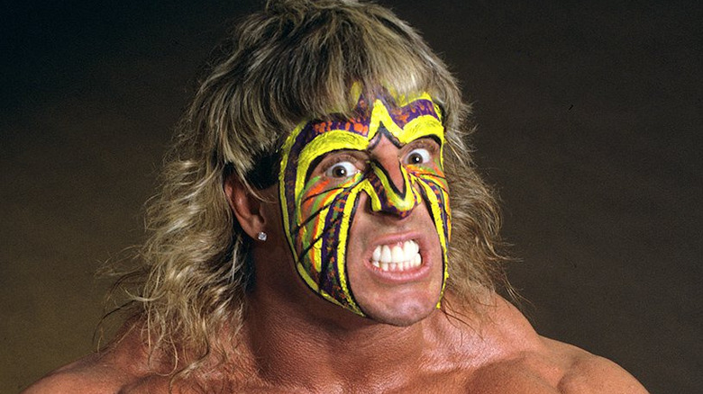 Ultimate Warrior snarling