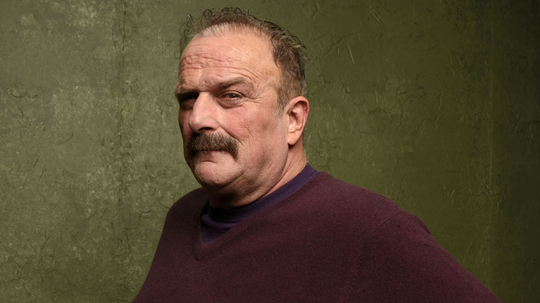 Jake "The Snake" Roberts poses for a photo shoot to promote his documentary "The Resurrection of Jake the Snake"