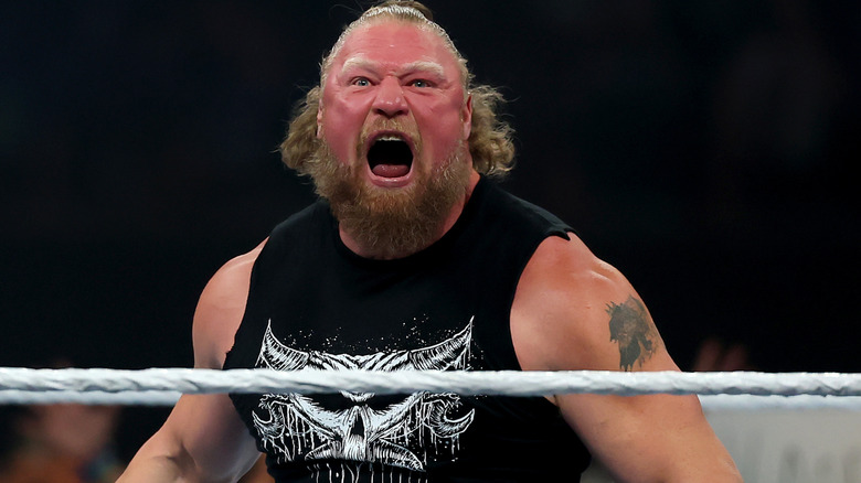 Brock Lesnar yelling