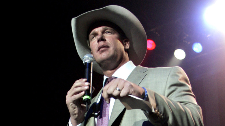 JBL giving a speech