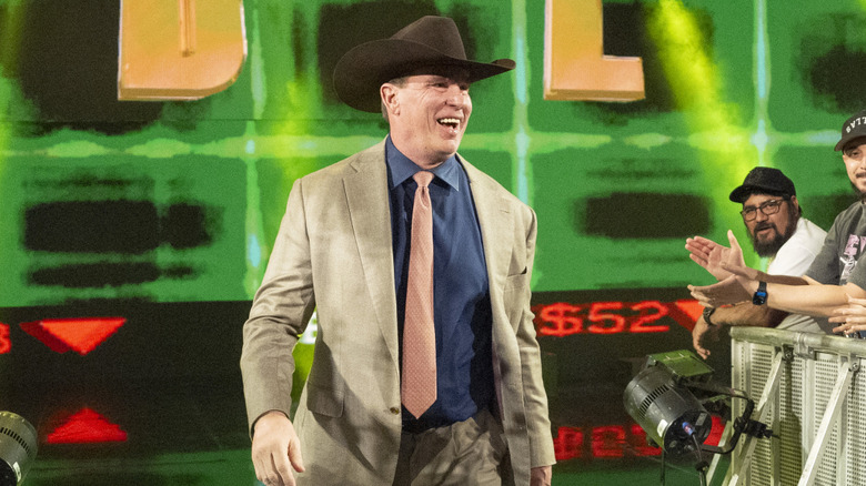 JBL walking to the WWE ring