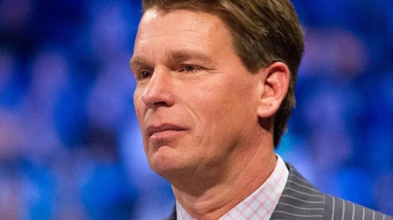 JBL cuts a promo on WWE TV