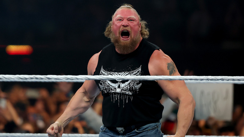Brock Lesnar screaming