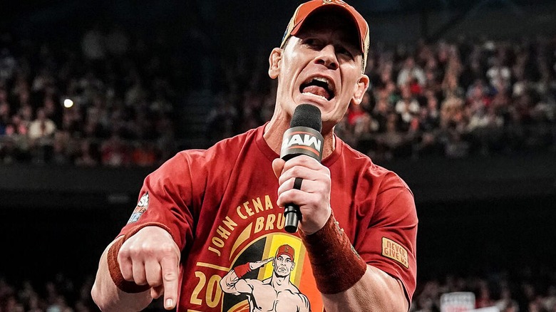 John Cena during his explosive heel promo on 
