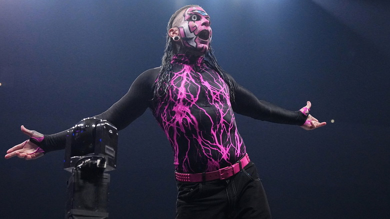 Jeff Hardy wearing magenta face paint