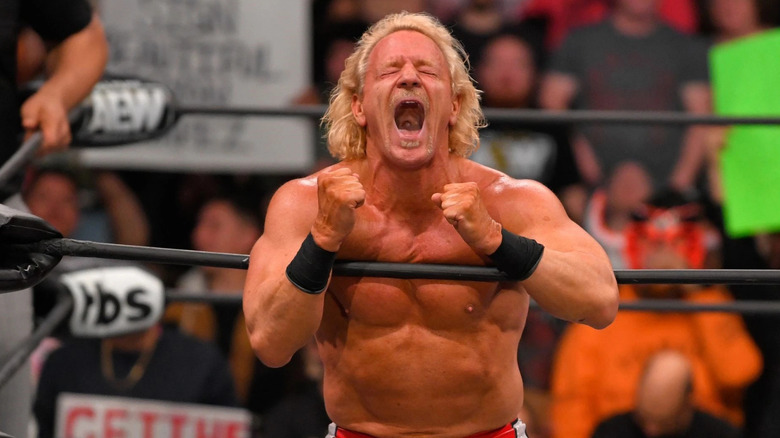 Jeff Jarrett celebrating