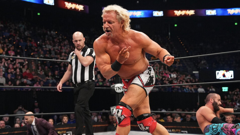 Jeff Jarrett strutting in the ring