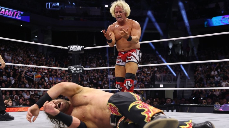 Jeff Jarrett competes against Hangman Page in AEW