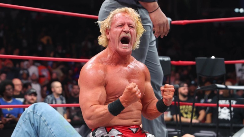 Jeff Jarrett is very excited about his win