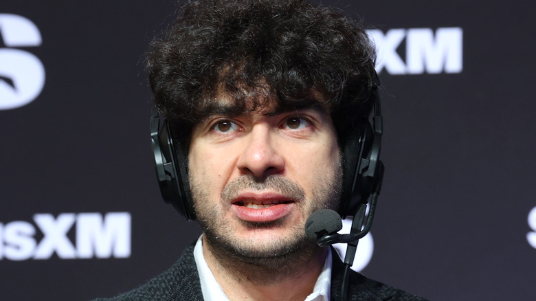 Tony Khan on headset