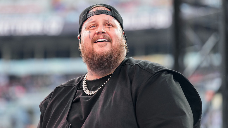 Jelly Roll performing in the ring