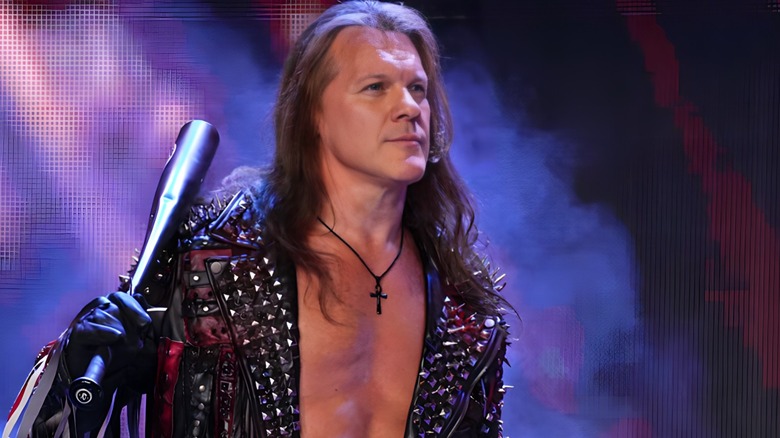 Jericho with a bat on his shoulder