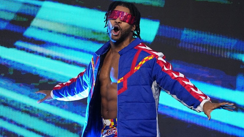 Kevin Knight wearing purple sunglasses