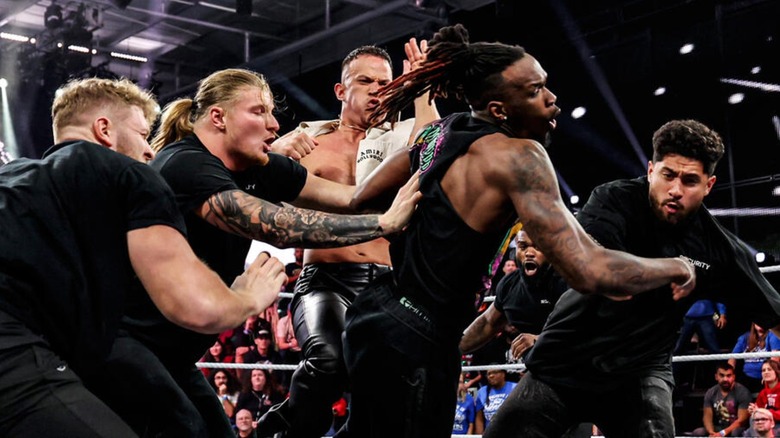 Ricky Saints and Je'Von Evans come to blows