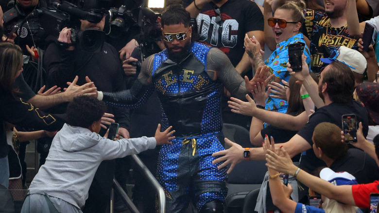 Jey Uso makes his entrance