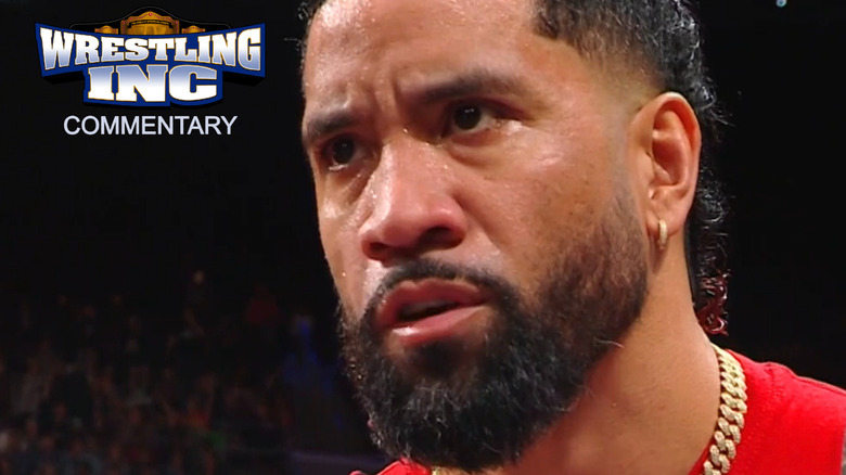 Jey Uso scowling