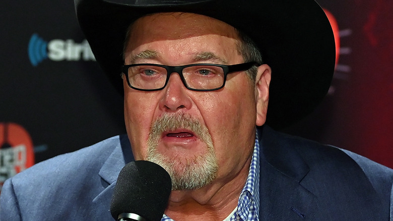 Jim Ross speaking at an event.