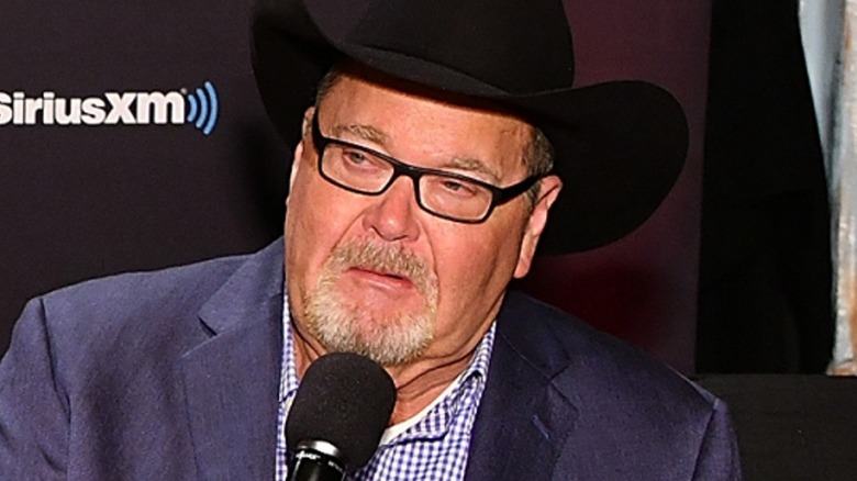 Jim Ross awaits a question