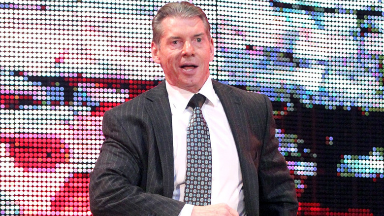 Vince McMahon doing his signature walk