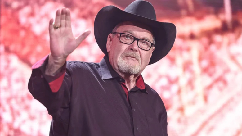 Jim Ross waving his hand