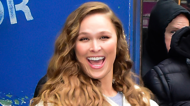 Ronda Rousey looking real happy