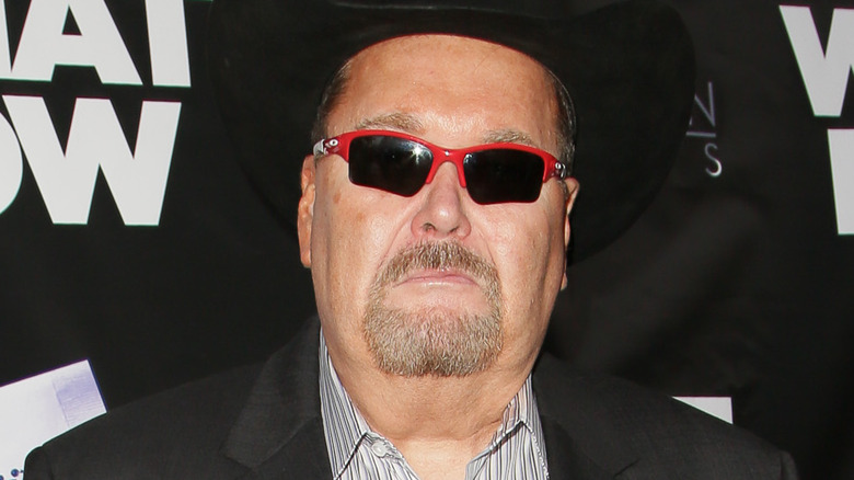 Jim Ross wearing glasses