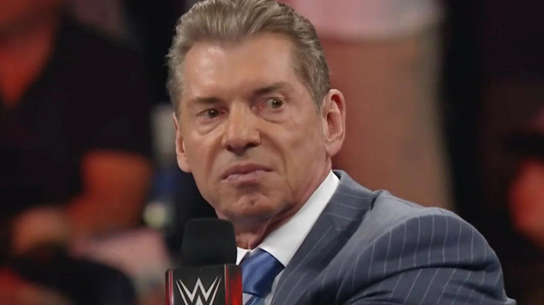 Vince McMahon with a mic