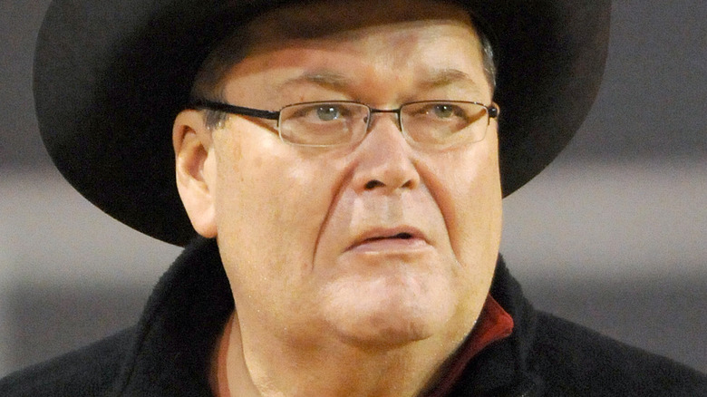 Jim Ross looking away