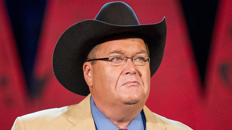 Jim Ross makes his entrance