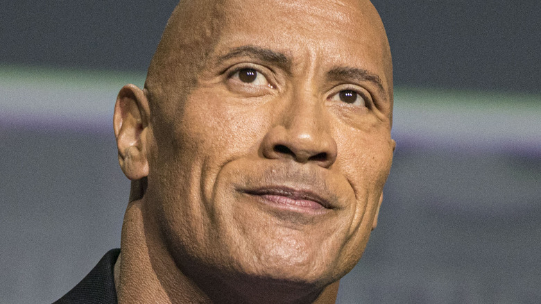 Dwayne Johnson pursed lips