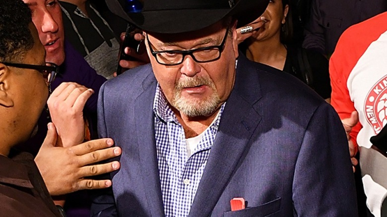 Jim Ross makes his way through a crowd