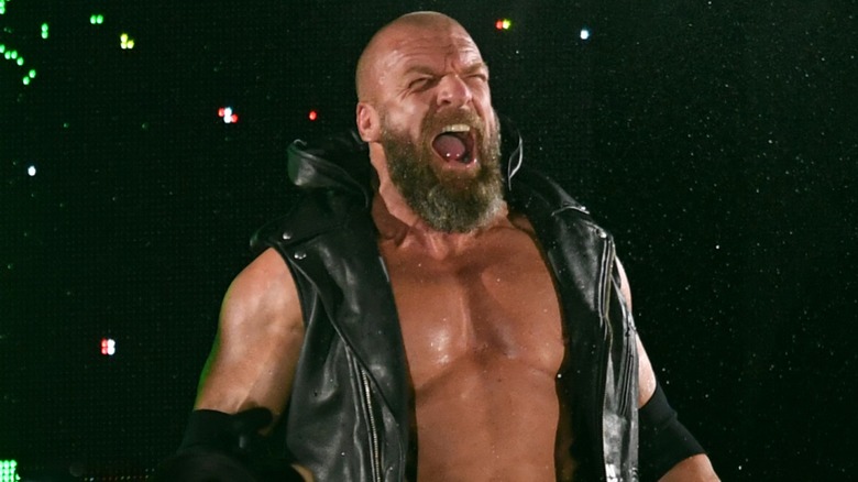 Triple H growling