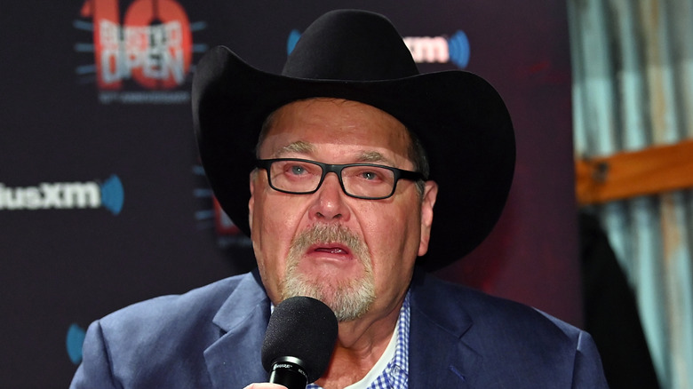 Jim Ross speaking at Busted Open