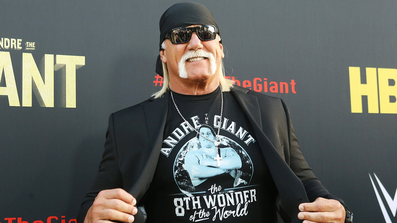 Hulk Hogan Smiles At A WWE Red Carpet Event