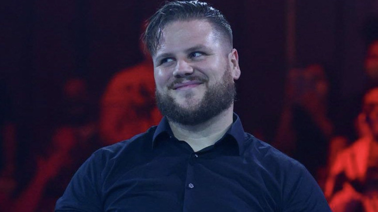 Joe Gacy posing in the ring
